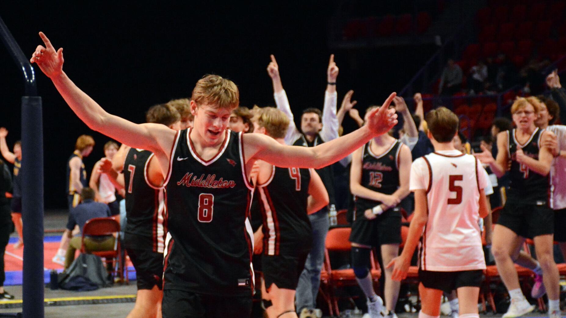 Middleton shuts down rally to advance to boys volleyball state semifinals